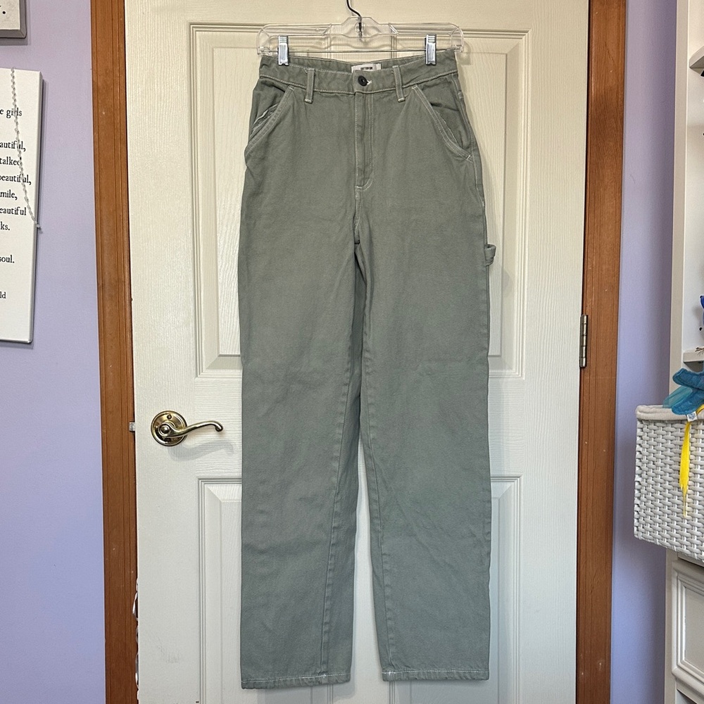 Cotton On Women's Green Grey Carpenter Pants